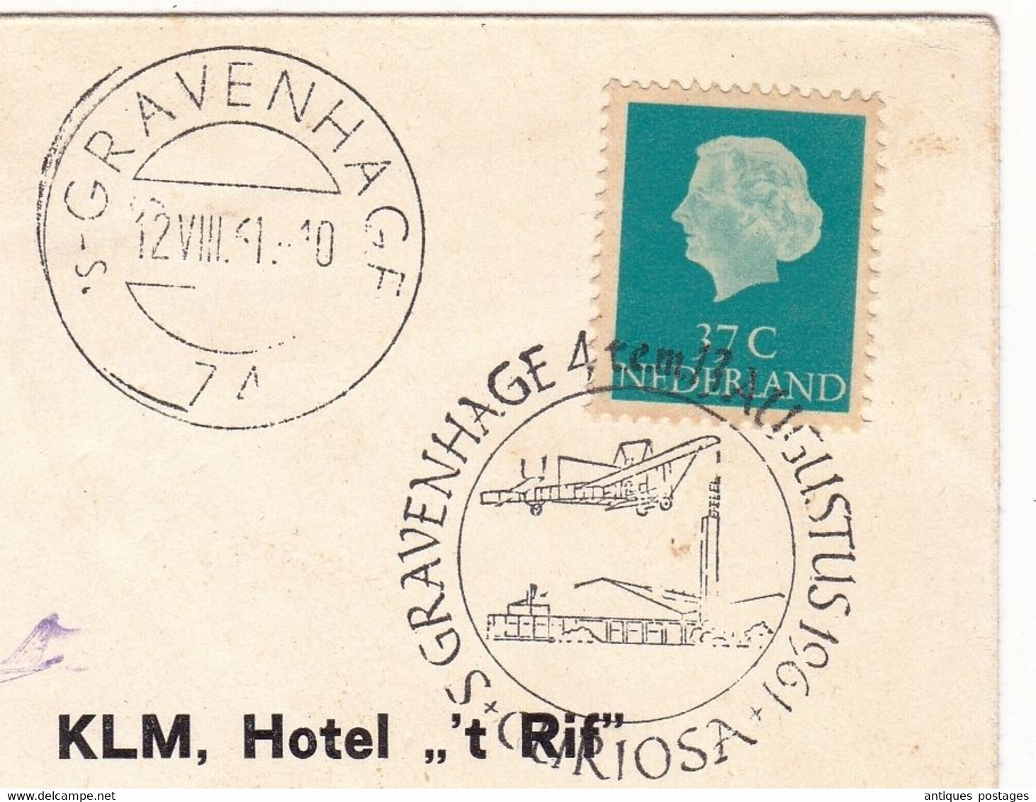 Nederland 1961 ’s-Gravenhage Den Haag Douglas DC-8 Eerste Poolvlucht Amsterdam Biak Via De Noordpool Nieuw Guinea KLM - Airmail