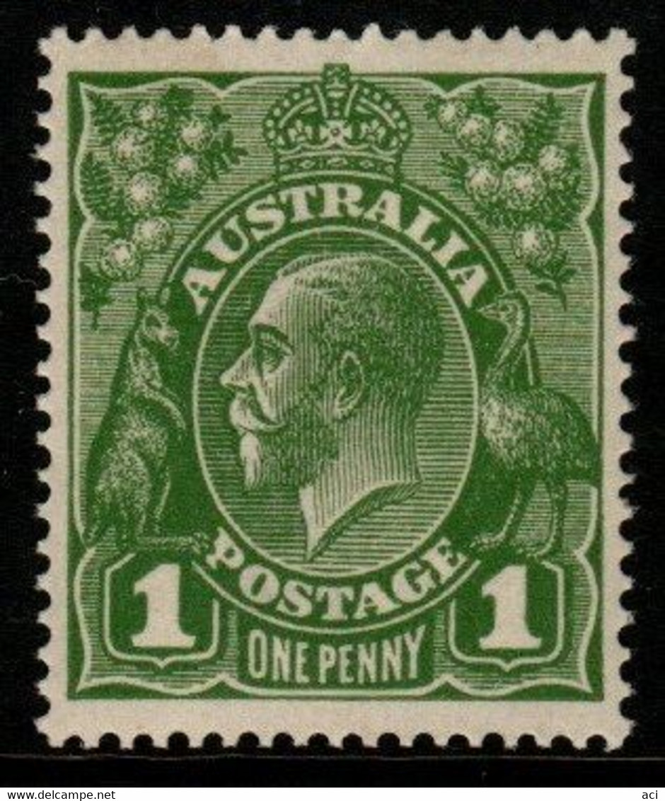 Australia SG 76  1924  King George V Heads, 1d Sage-green ,Mint Never Hinged - Mint Stamps