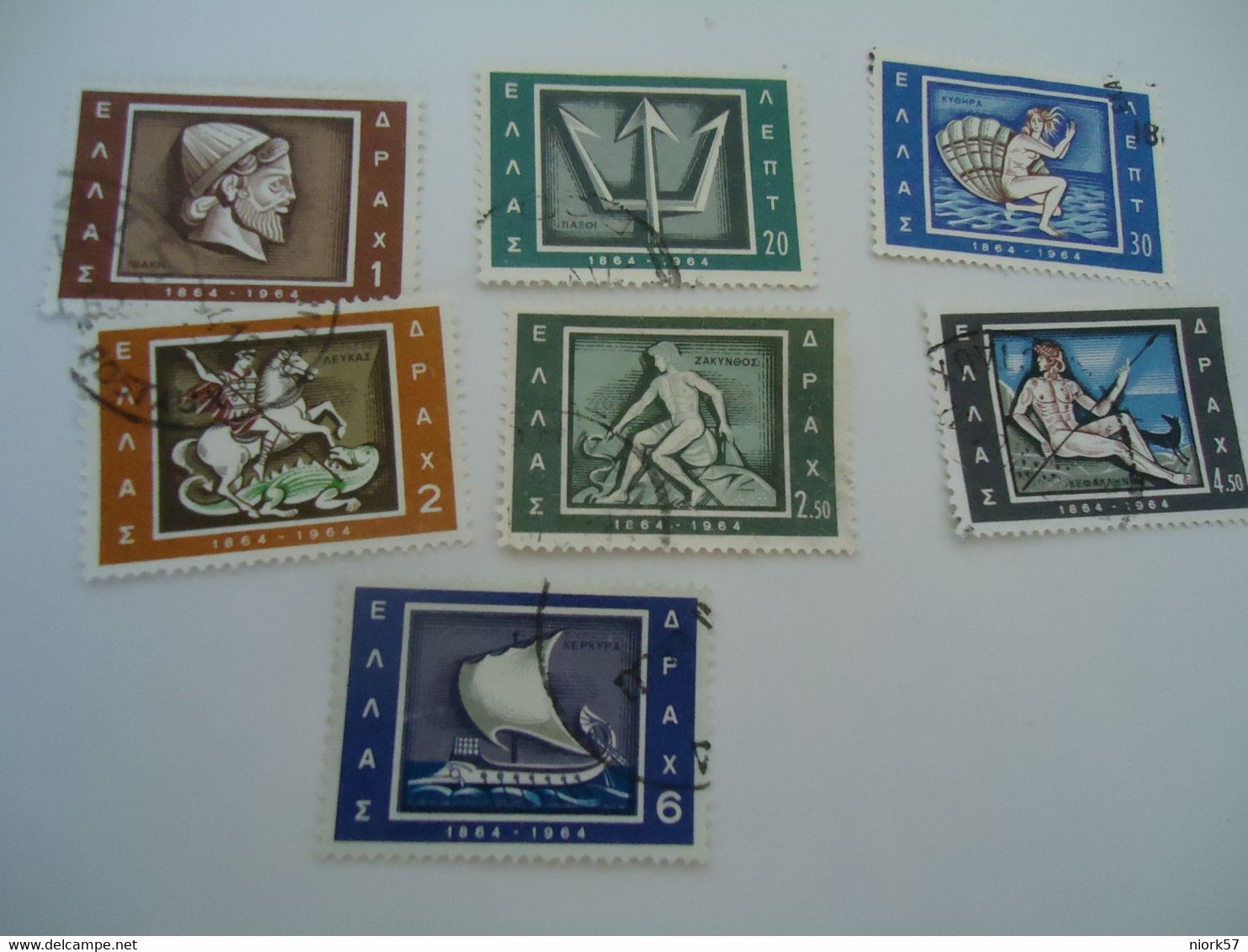 GREECE   USED STAMPS 1964  UNION IONIAN ISLANDS WITH GREECE - Telegrafi