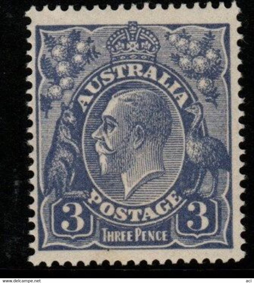 Australia SG 79  1924  King George V Heads, 3d Dull Ultramarine ,Mint Never Hinged - Mint Stamps