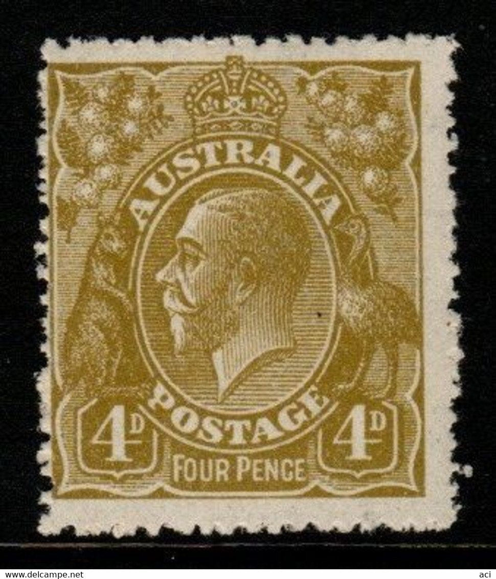 Australia SG 80  1924  King George V Heads, 4d Olive-yellow ,Mint Never Hinged - Nuovi