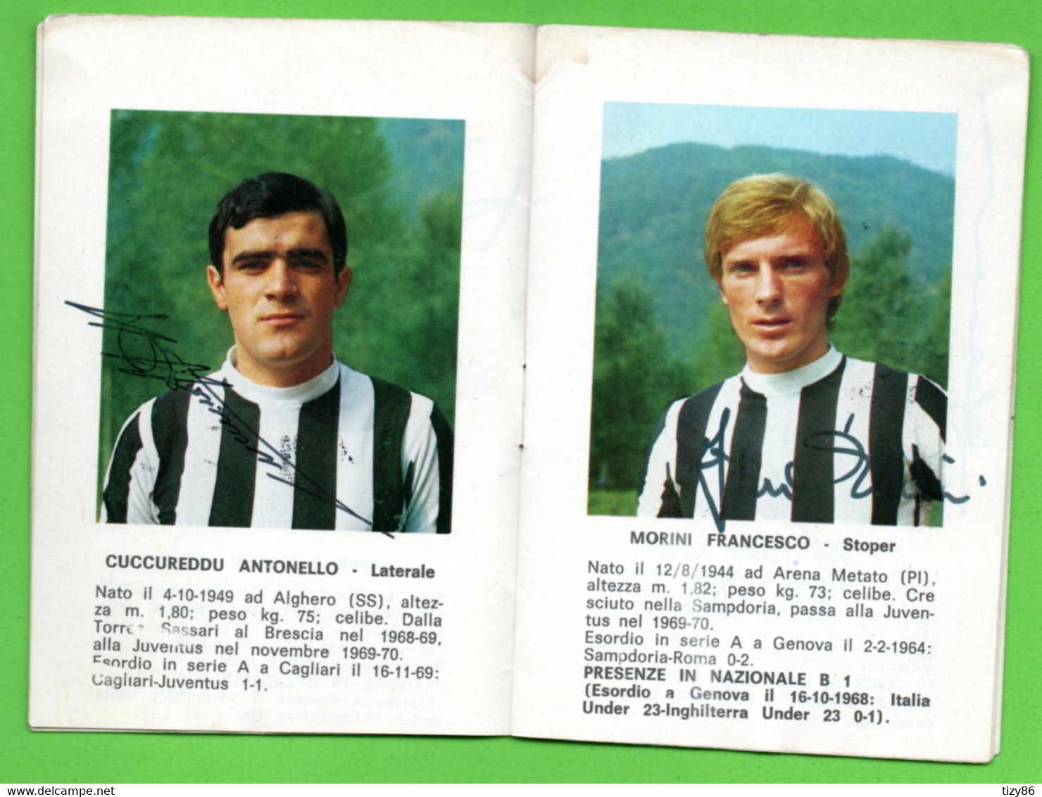 Passaporto Sportivo Juventus Edizione 1970/71 (su Ogni Foto è Presente L'autografo Originale Dei Calciatori) - Handtekening