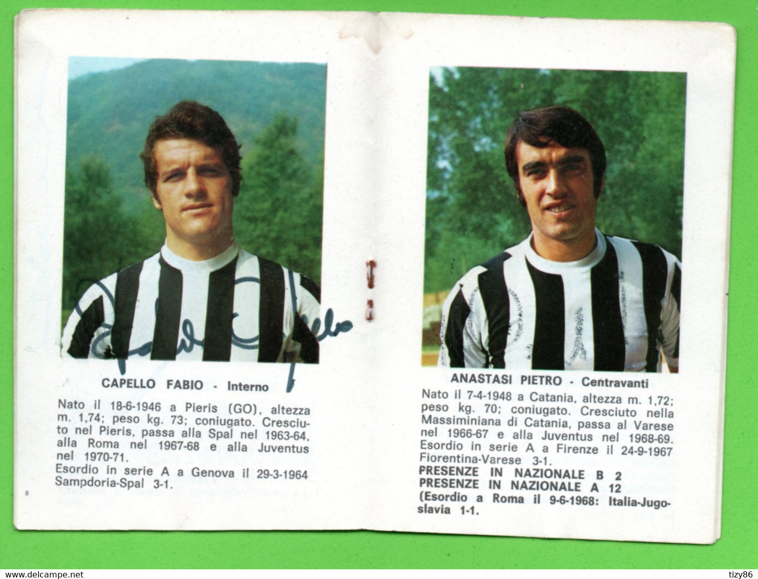 Passaporto Sportivo Juventus Edizione 1970/71 (su Ogni Foto è Presente L'autografo Originale Dei Calciatori) - Authographs