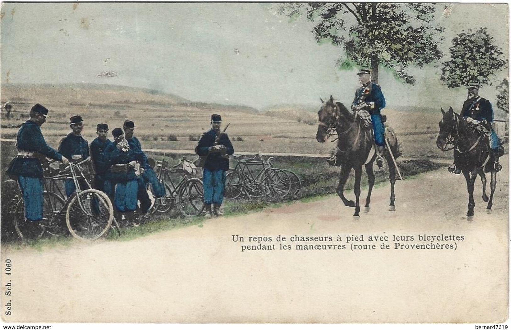 88  Provenchers  -  Un Repos De Chasseurs A Pied Avec Leurs Bicyclettes Pendant Les Manoeuvres Route De  Provencheres - Provencheres Sur Fave