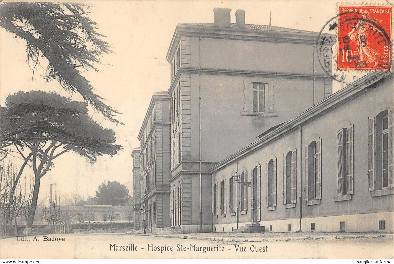 CPA 13 MARSEILLE HOSPICE SAINTE MARGUERITE VUE OUEST (cliché Rare - Non Classés