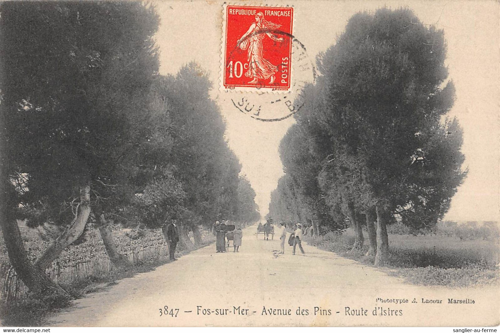 CPA 13 FOS SUR MER AVENUE DES PINS ROUTE D'ISTRES - Autres & Non Classés