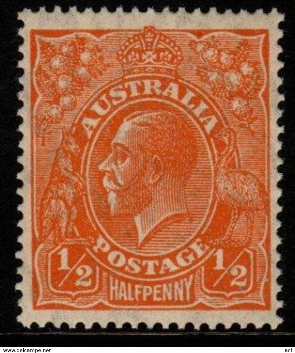 Australia SG 85  1927  King George V Heads, Half Pence Orange ,Mint Never Hinged - Ungebraucht