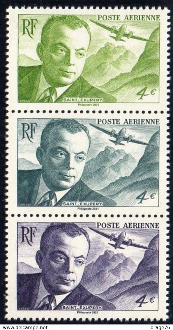 3 TIMBRES ISSU DU BLOC ANTOINE DE SAINT EXUPERY 1900 / 1944- TTB ** - Nuovi