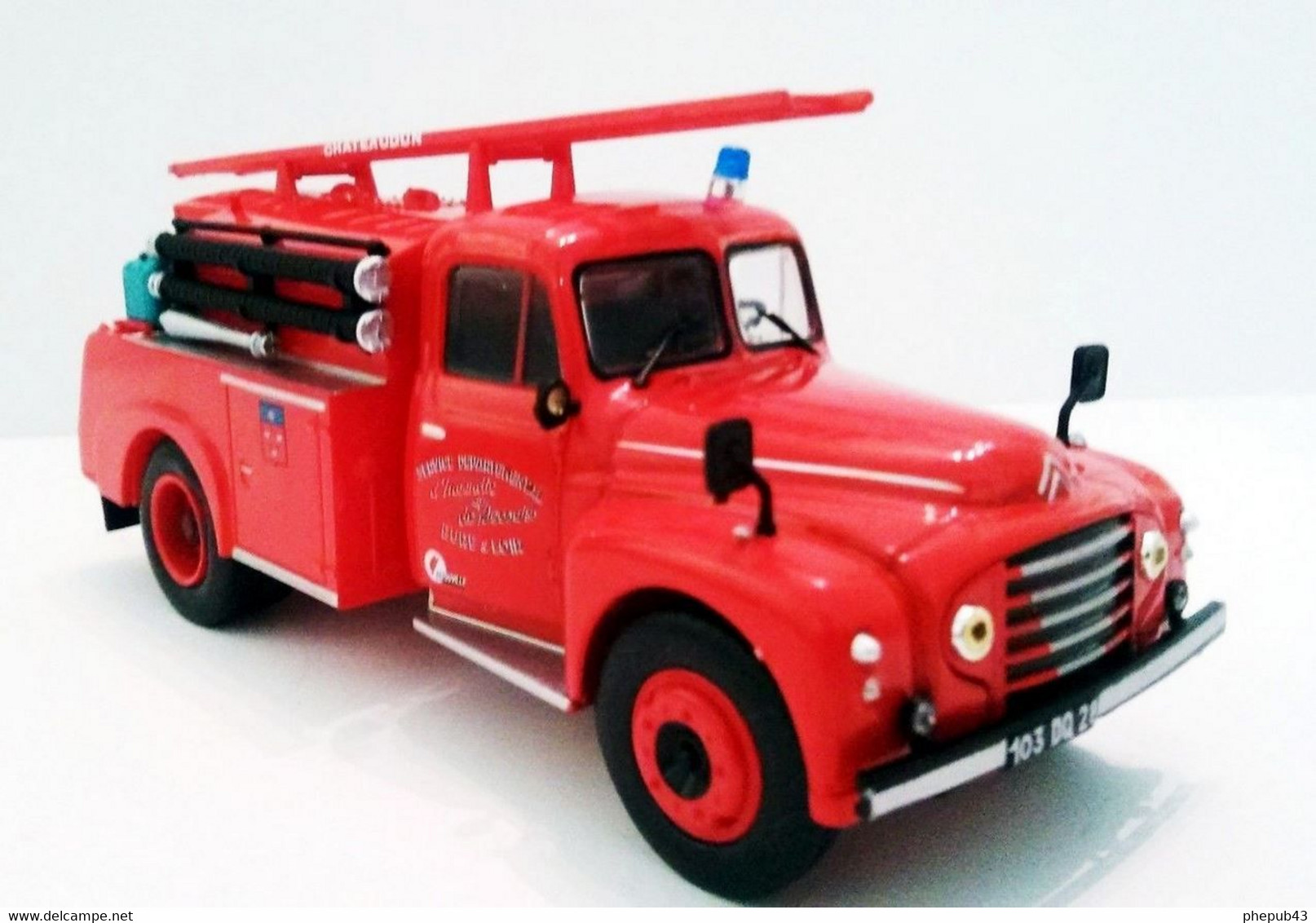 Citroën 46 CD - Citerne Drouville - Pompiers De Chateaudun - Hachette Pompiers - Camions