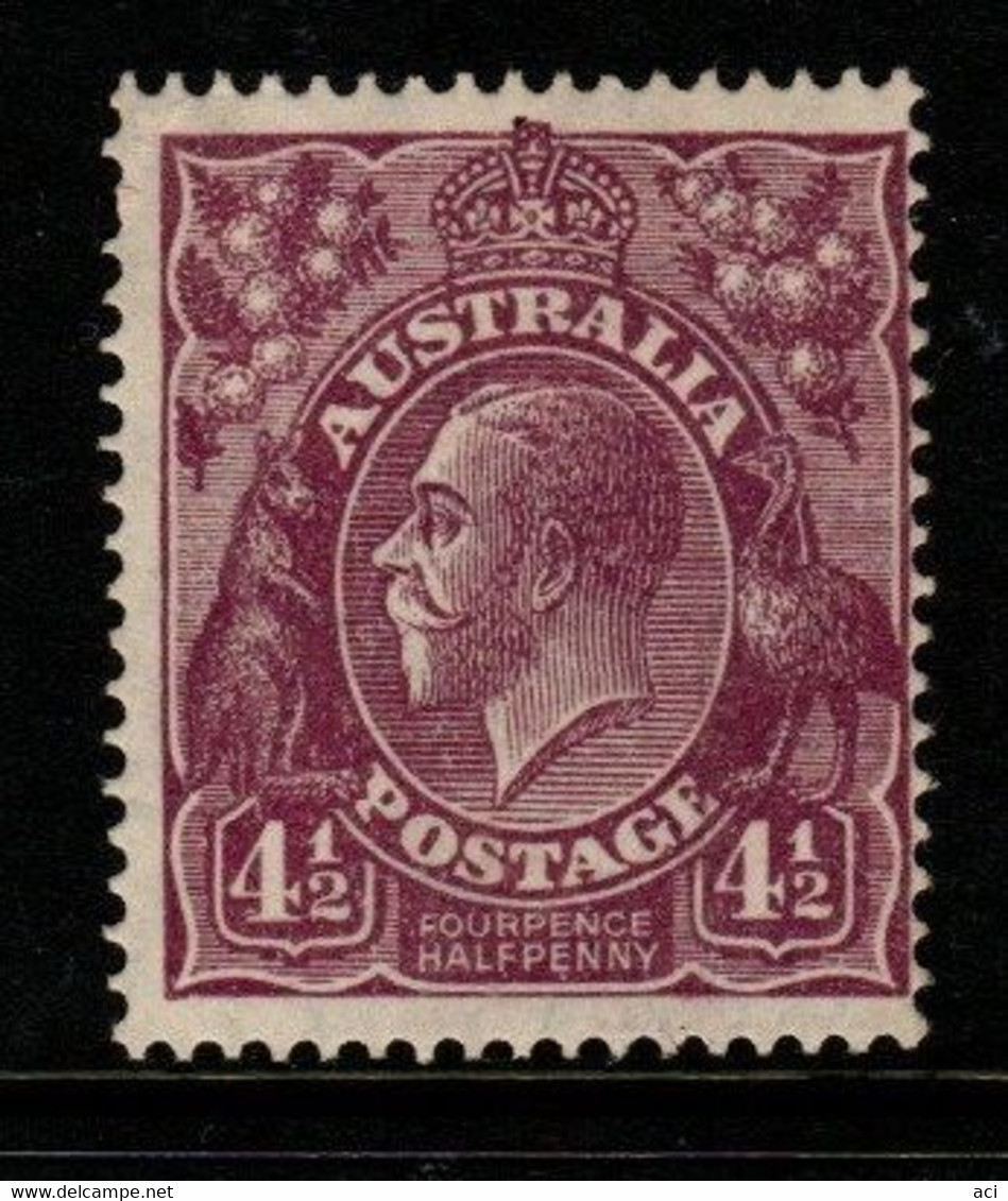 Australia SG 92  1927  King George V Heads, 4.5 D Violet ,Mint Never Hinged - Ongebruikt