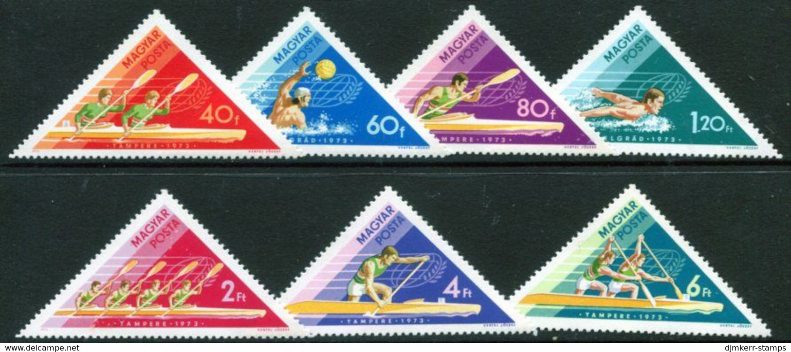 HUNGARY 1973 Water Sports Championships MNH / **.  Michel 2919-25 - Neufs