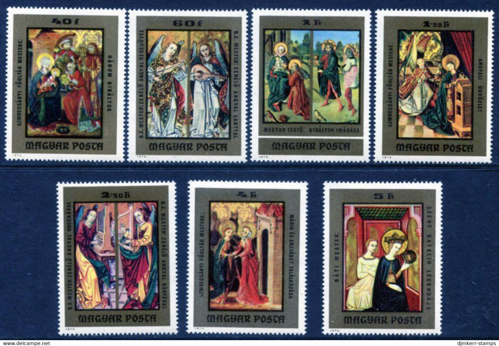 HUNGARY 1973 Paintings By Unknown Masters MNH / **.  Michel 2907-13 - Nuevos
