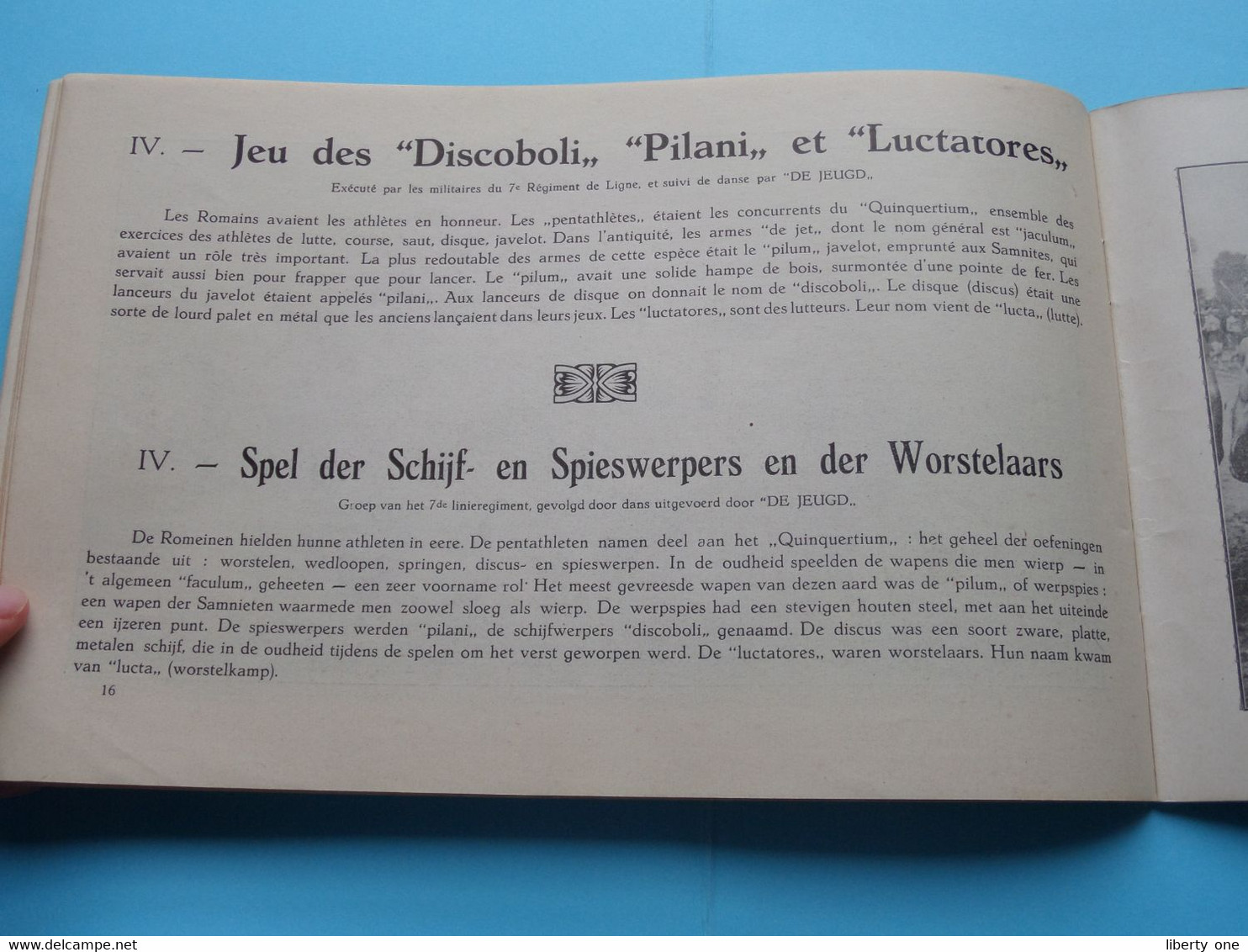 Fêtes MILITAIRES du CENTENAIRE 1830-1930 > Les JEUX de ROME - ROMEINSCHE Spelen > HEYSEL Brussel !