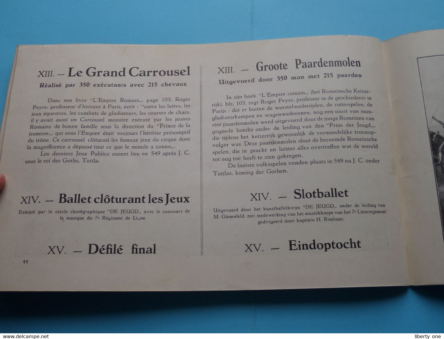 Fêtes MILITAIRES du CENTENAIRE 1830-1930 > Les JEUX de ROME - ROMEINSCHE Spelen > HEYSEL Brussel !