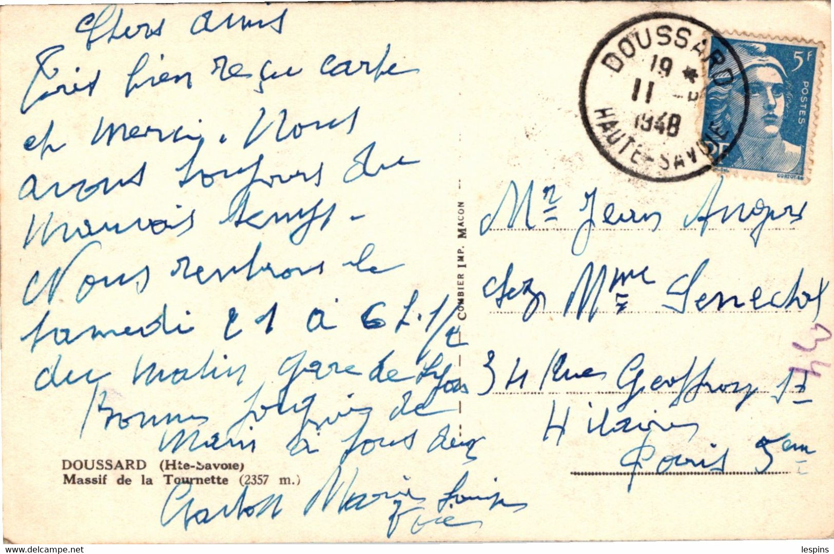 74 - DOUSSARD --  Massif De La Tournette - Doussard