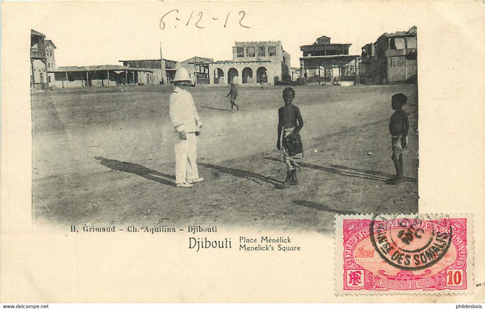 AFRIQUE  DJIBOUTI  Place Menelick - Djibouti
