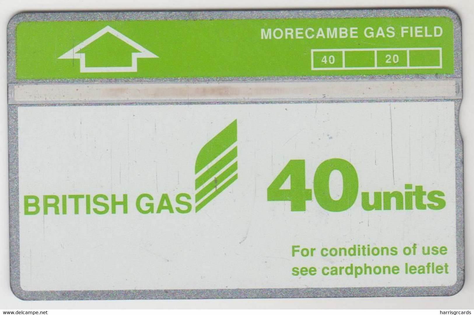 UK (L&G) - British Gas, Morecambe Gas Field (White/Green Card) 40 Units, CN : 227A, Tirage 14.800, Used - Piattaforme Petrolifere