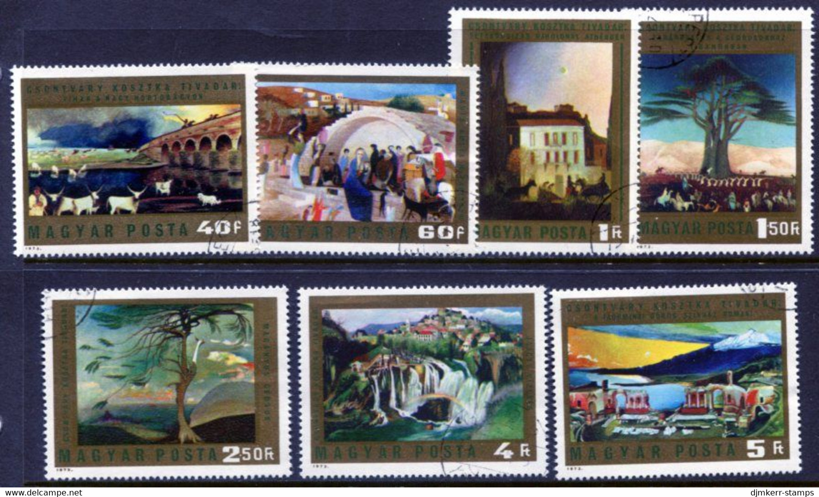 HUNGARY 1973 Kosztca Paintings Used.  Michel 2878-84 - Used Stamps