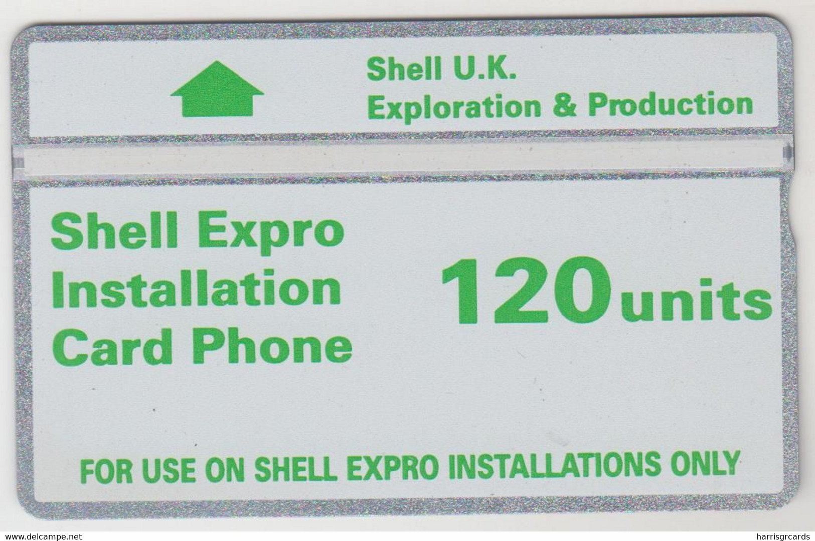 UK (L&G) - Shell Expro (yellow-green/white) 120 Units, CN : 232D, Tirage 5.000, Used - Plateformes Pétrolières