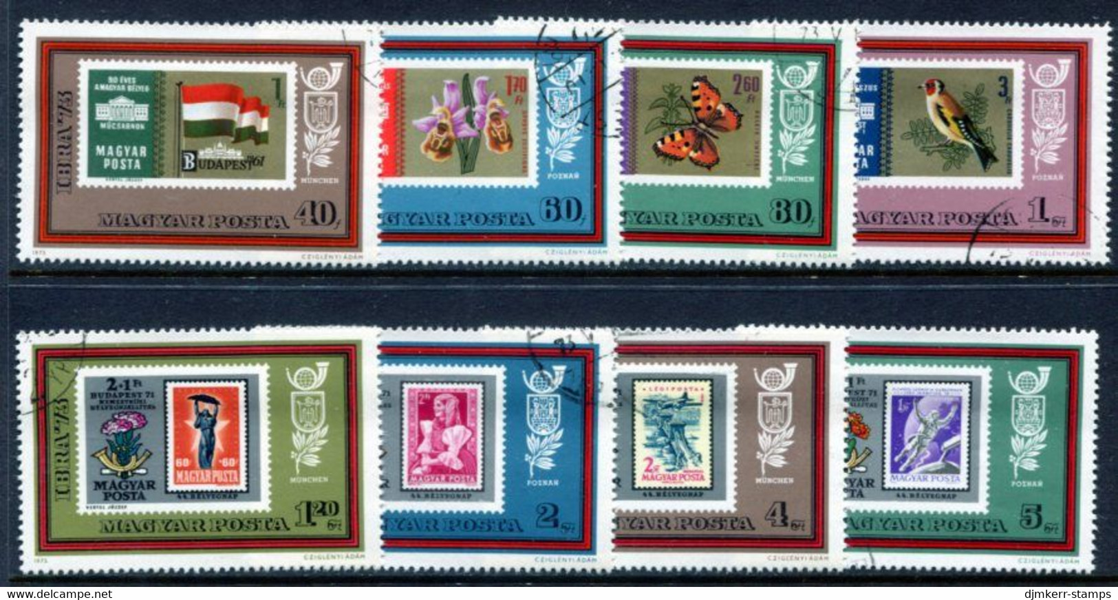 HUNGARY 1973 IBRA '73 Exhibition Used.  Michel 2865-72 - Usati