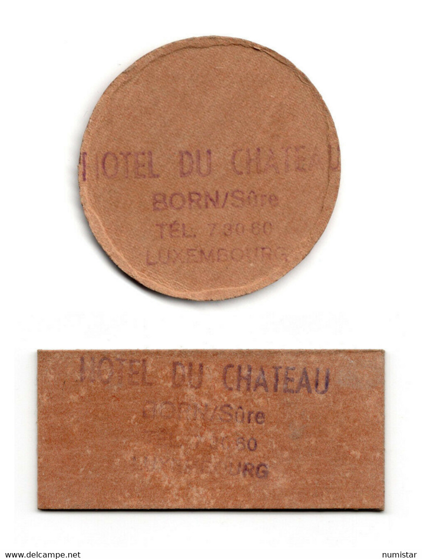 2x Jeton , Luxemburg , Hôtel Du Château Born/Sûre , Token - Andere & Zonder Classificatie