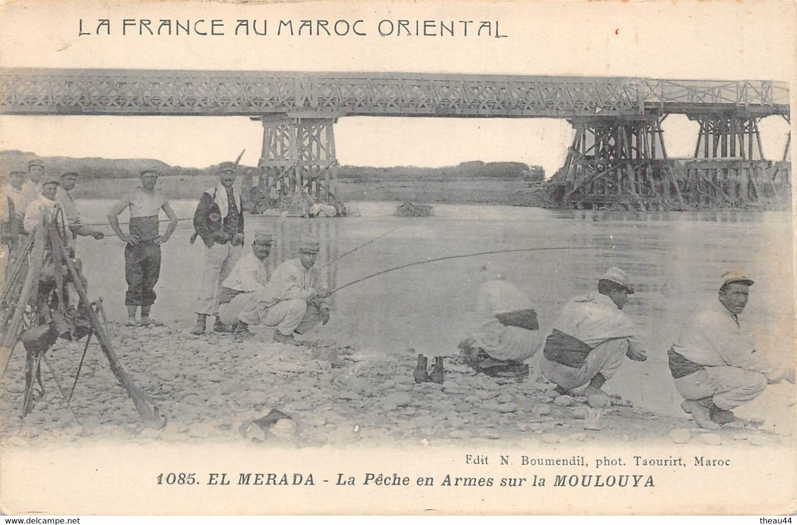 MAROC - EL MERADA - La Pêche En Armes Sur La MOULOUYA - LEGION ETRANGERE - La France Au Maroc Oriental - Pêcheurs - Other & Unclassified