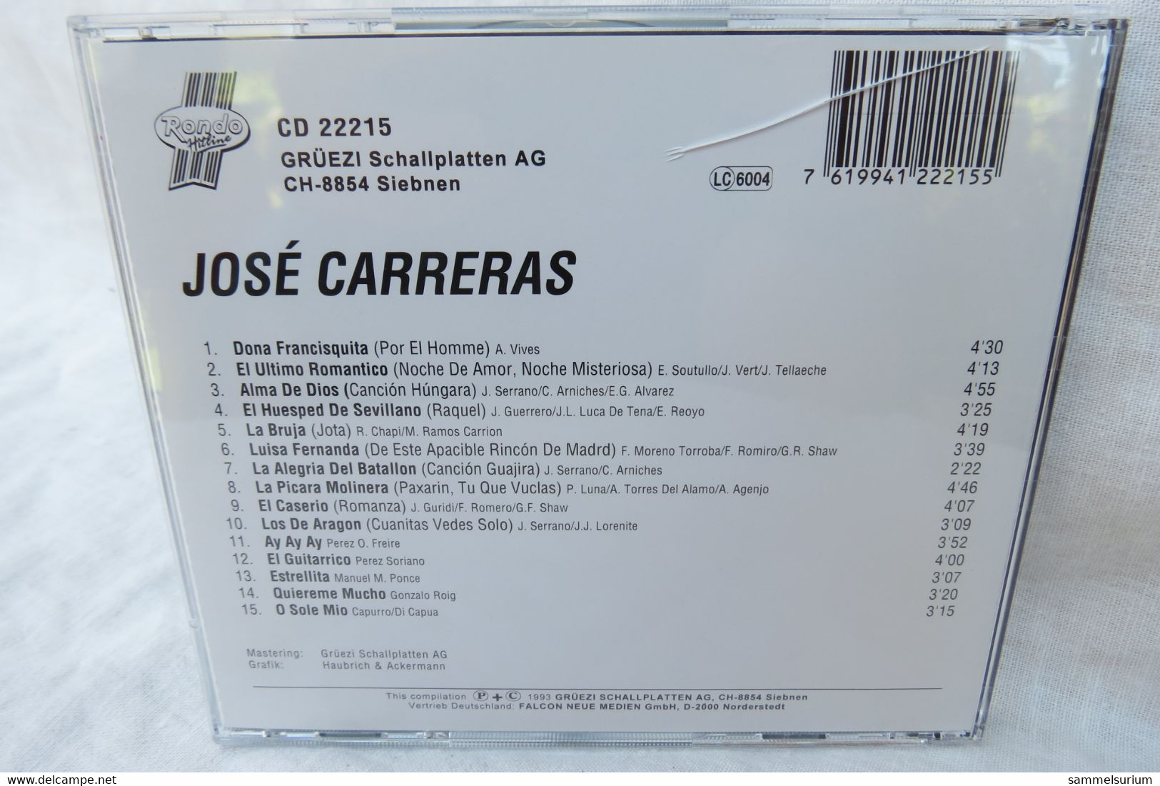 CD "José Carreras" - Opera / Operette