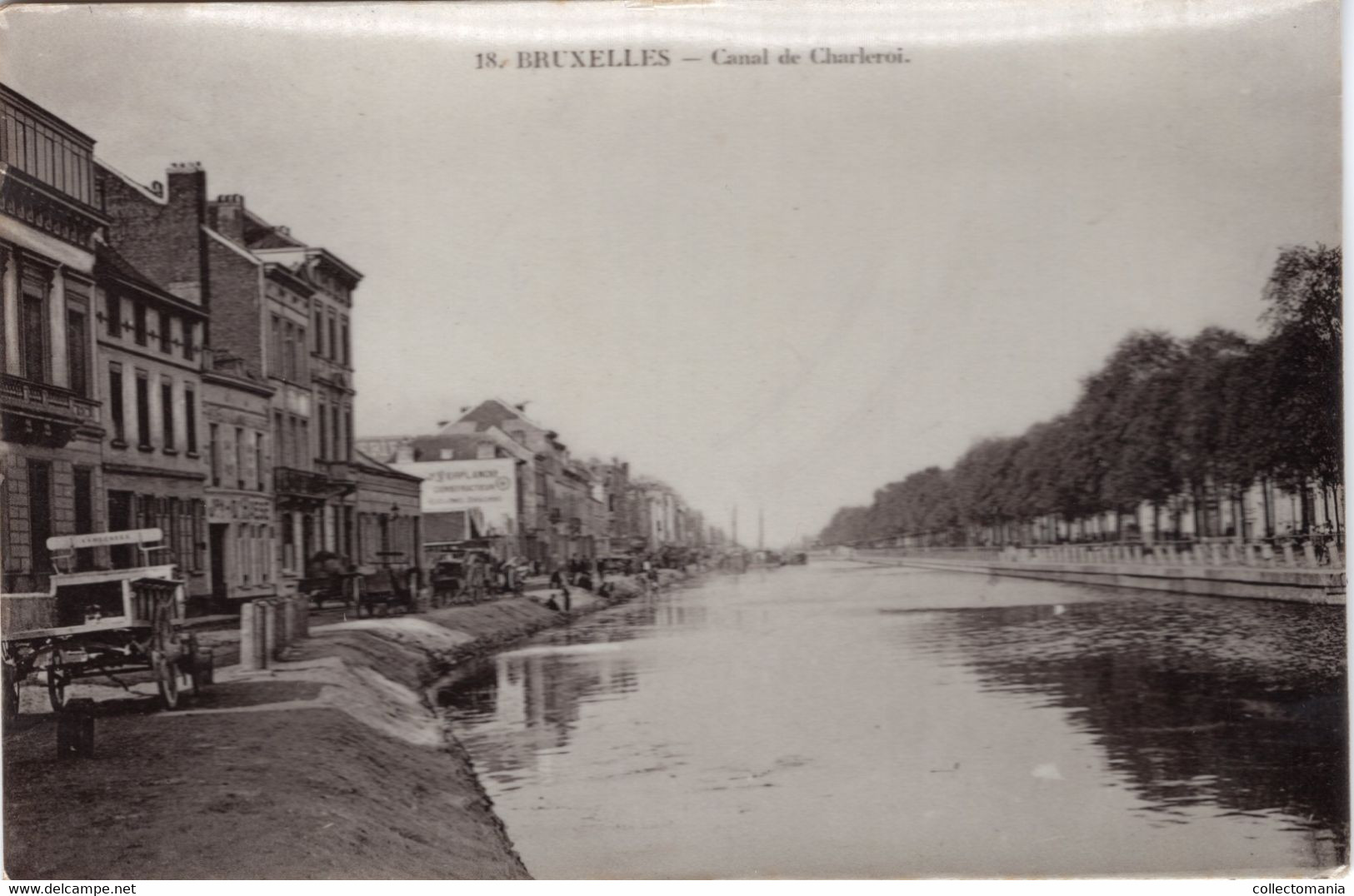 Carte Postale Real Photo Bruxelles Canal De Charleroi  St Josse Ten Noode 1912 Edit. Grand Bazar Anspach Kanaal Bricquet - St-Jans-Molenbeek - Molenbeek-St-Jean