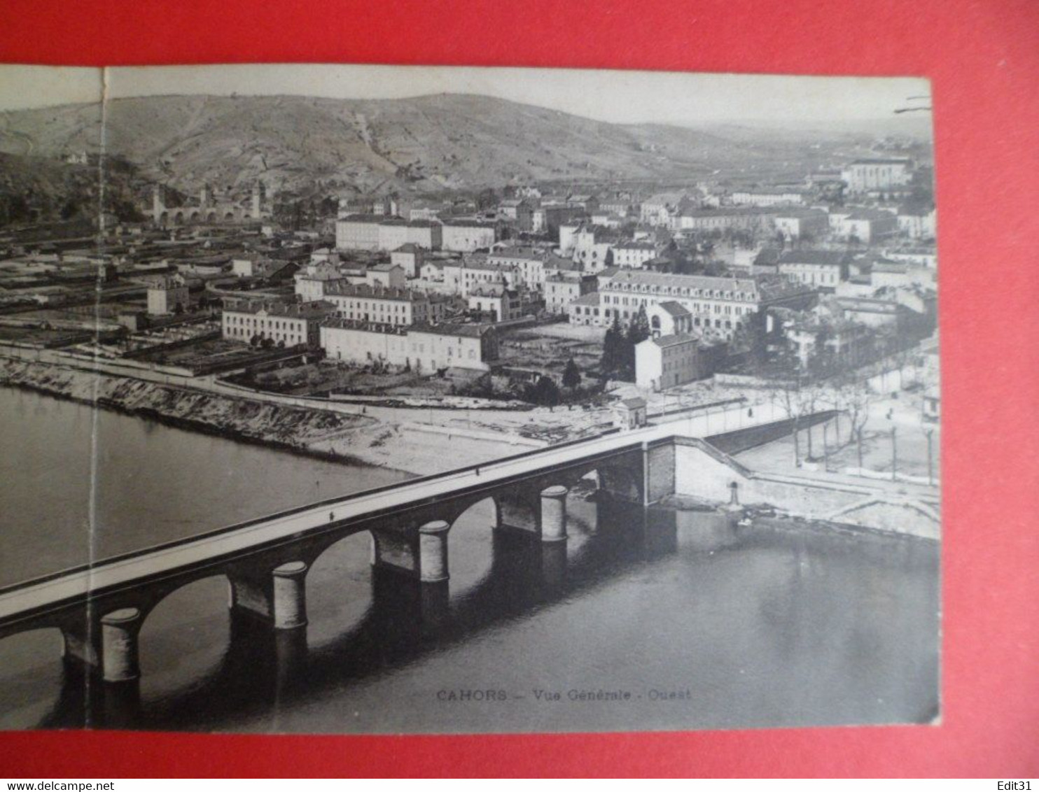 CPA 1915 CAHORS Lot - Vue Générale Aerienne - Ouest - Rivière Lot - - Cahors