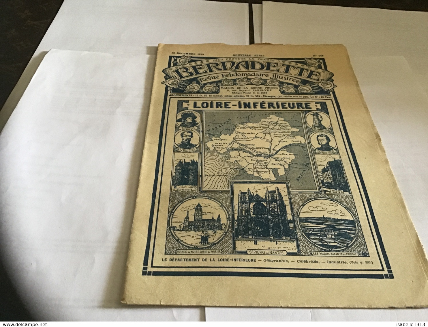 Bernadette Rare Revue Hebdomadaire Illustrée  Paris 1926 Loire Inférieure Notre-Dame De Mûriers Saint-Pierre De Nantes L - Bernadette