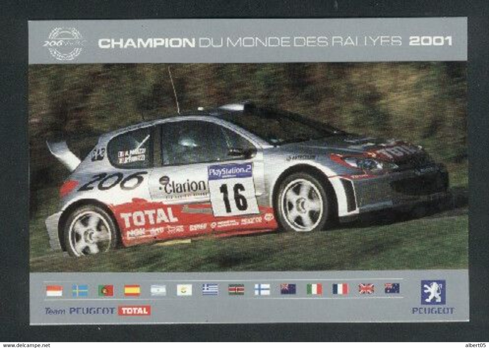 Team Peugeot - Champion Du Monde Des Rallyes 2001 - Peugeot 206 WRC - Rallyes