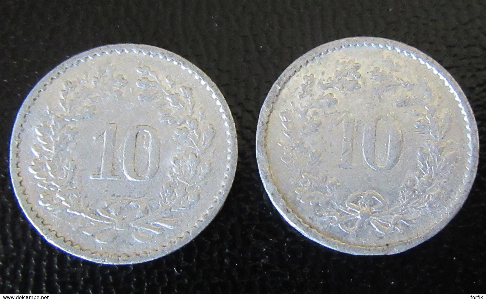 Suisse - 2 Petits Jetons En Aluminium 10 Centimes - 1950 - Ag. Sigg Frauenfeld - Monétaires / De Nécessité