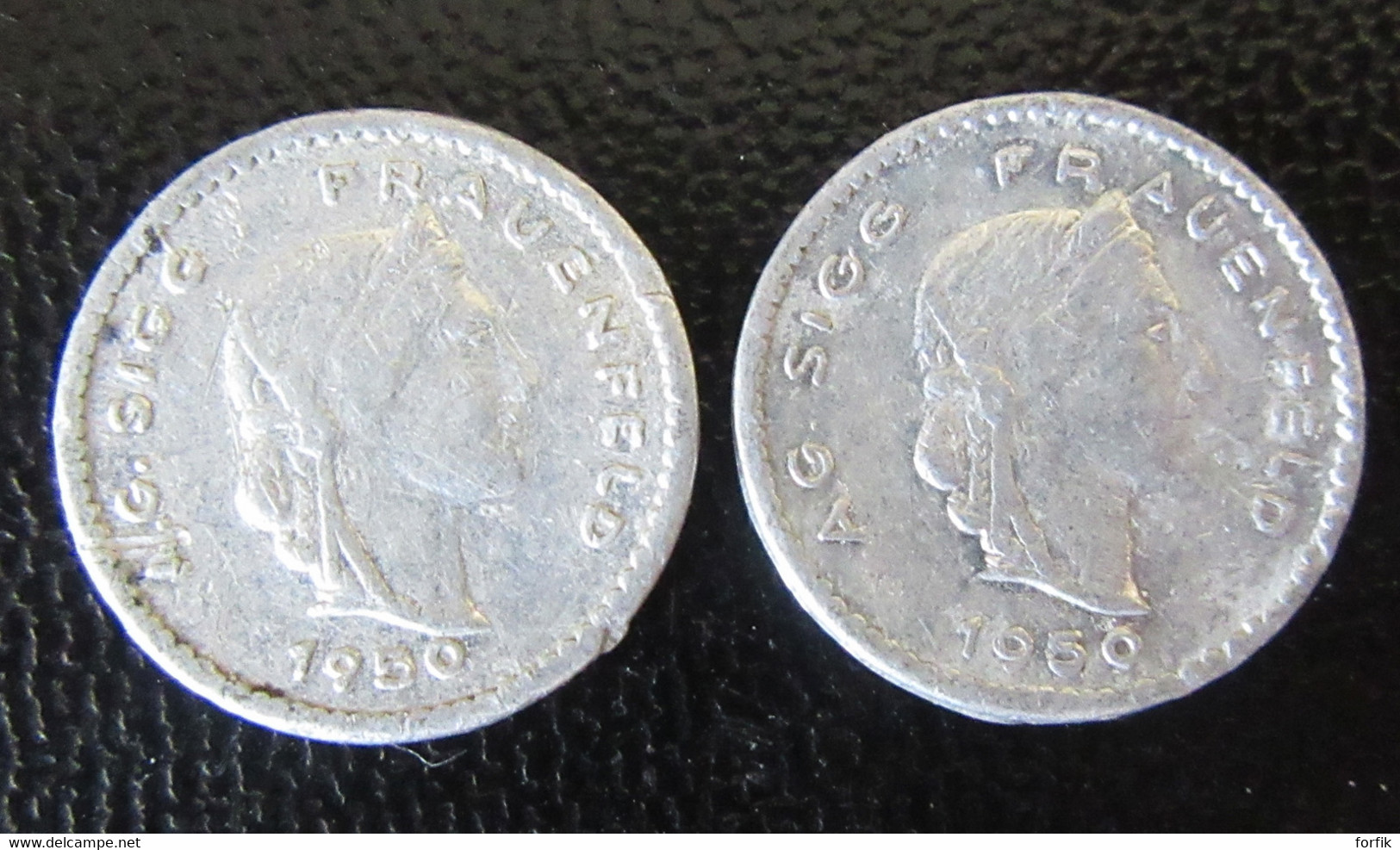 Suisse - 2 Petits Jetons En Aluminium 10 Centimes - 1950 - Ag. Sigg Frauenfeld - Monétaires / De Nécessité