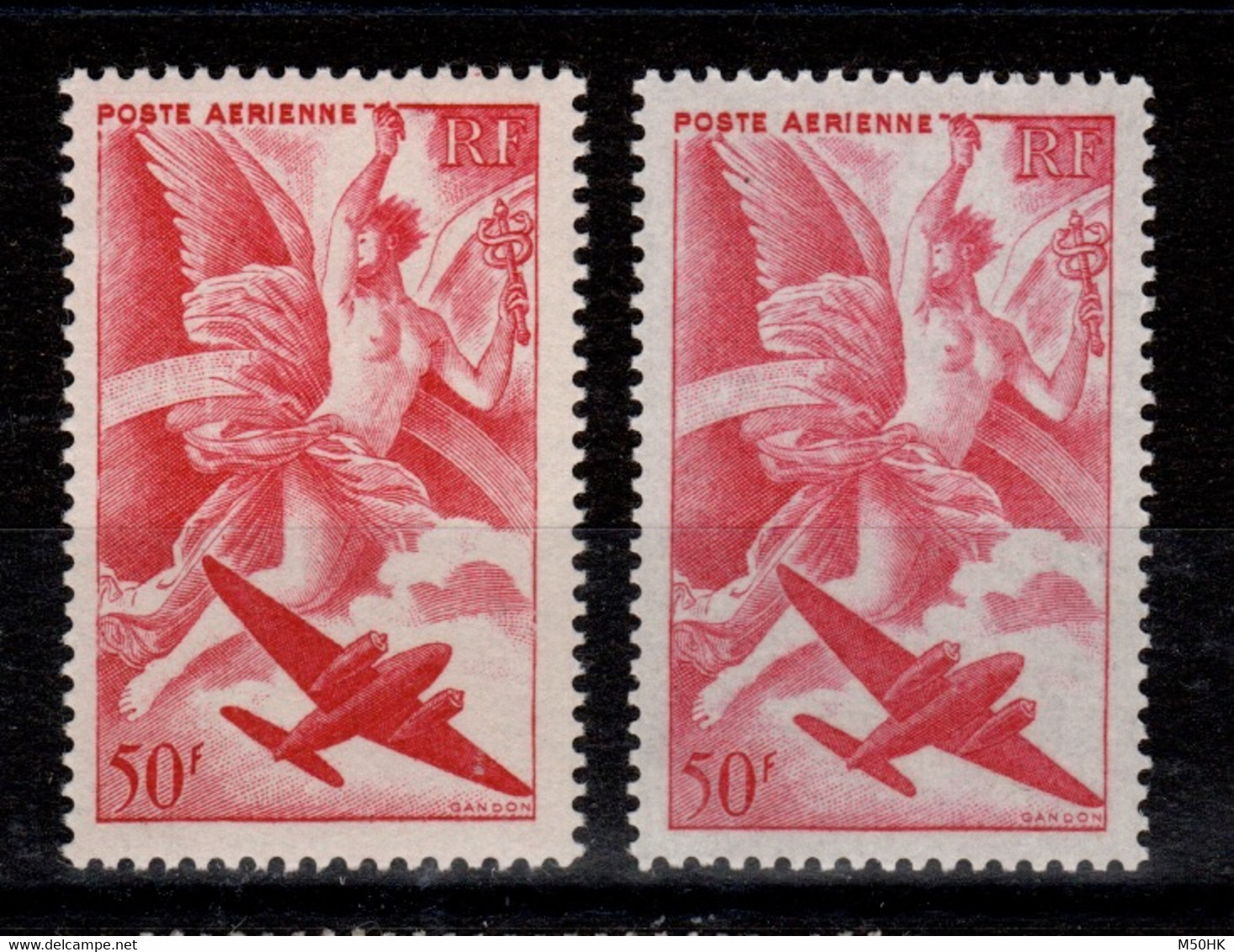 Variete - YV PA 17 & 17a N** Rouge Et Rose - 1927-1959 Mint/hinged