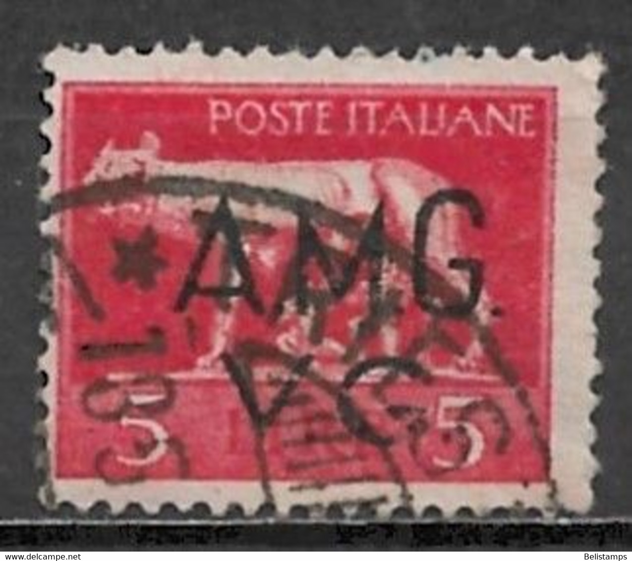 Italy (Venezia Giulia) 1945. Scott #1LN6 (U) She-wolf Sucking Romulus And Remus - Afgestempeld