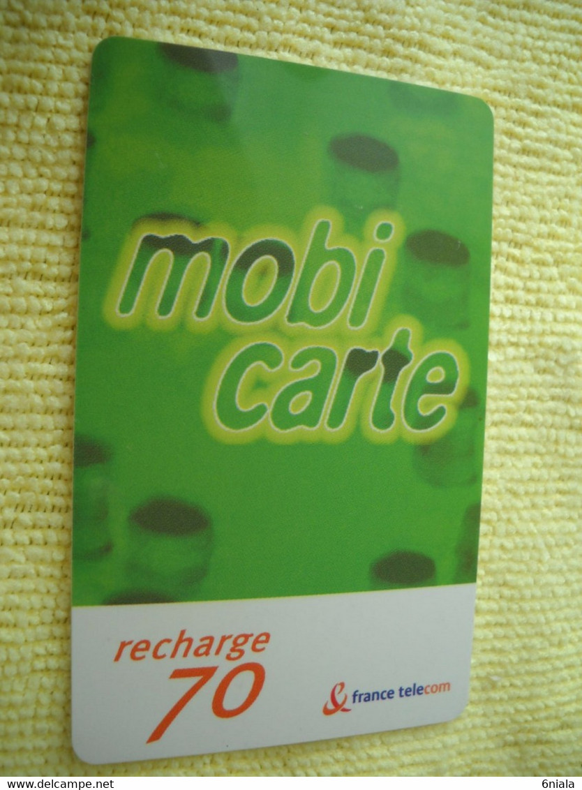 7266 Télécarte Collection Recharge MOBICARTE  70 F France Télécom  ( Recto Verso)  Carte Téléphonique - Per Cellulari (ricariche)