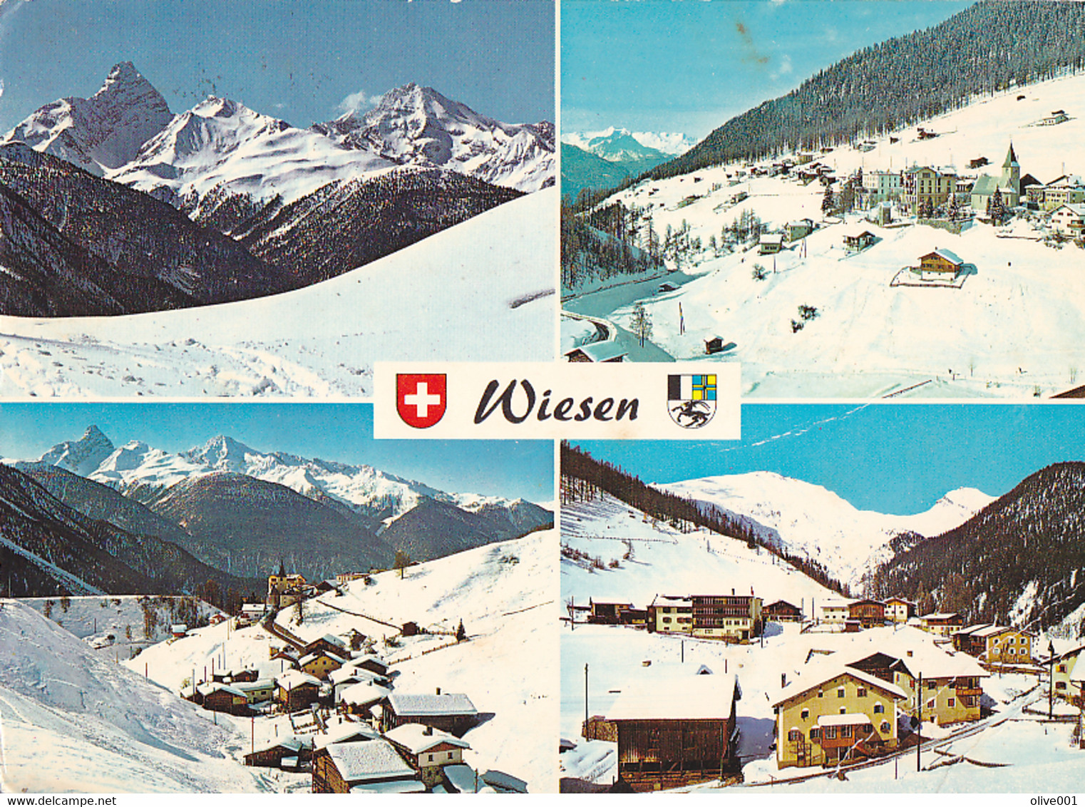 Wiesen, Alt. 1450 M, Circulée Pour Saintes,m France, Le 11/03/1973 Cachet K (Touristique). - Wiesen