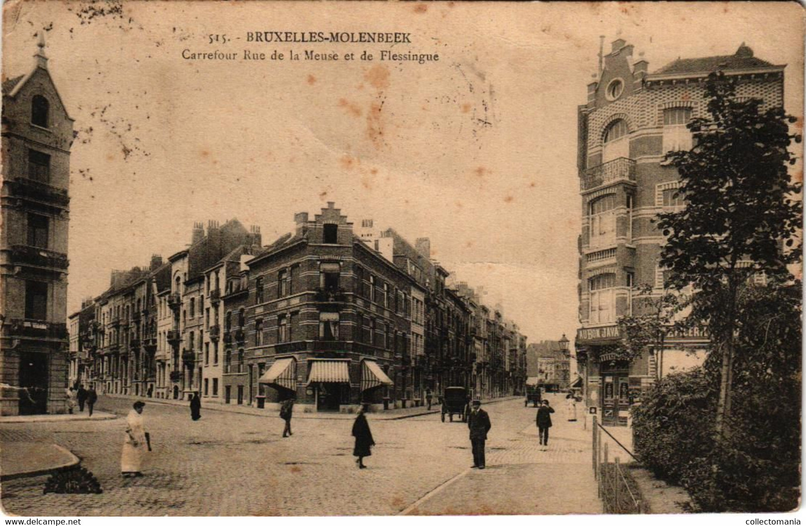 2 CP Bruxelles Molenbeek Carrefour Rue De La Meuse & De Flessingue 1913 Rue De L'Intendant &Rue Vanderstichelen - Molenbeek-St-Jean - St-Jans-Molenbeek
