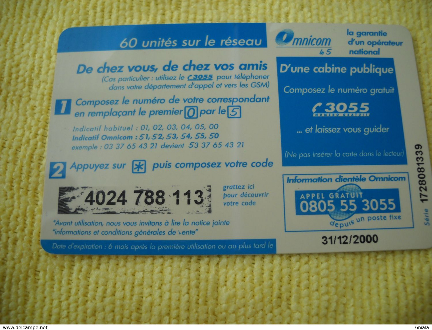 7272 Télécarte Collection M6 France Et International  50 F Carte Téléphone 60 U ( Recto Verso)  Carte Téléphonique - Other & Unclassified