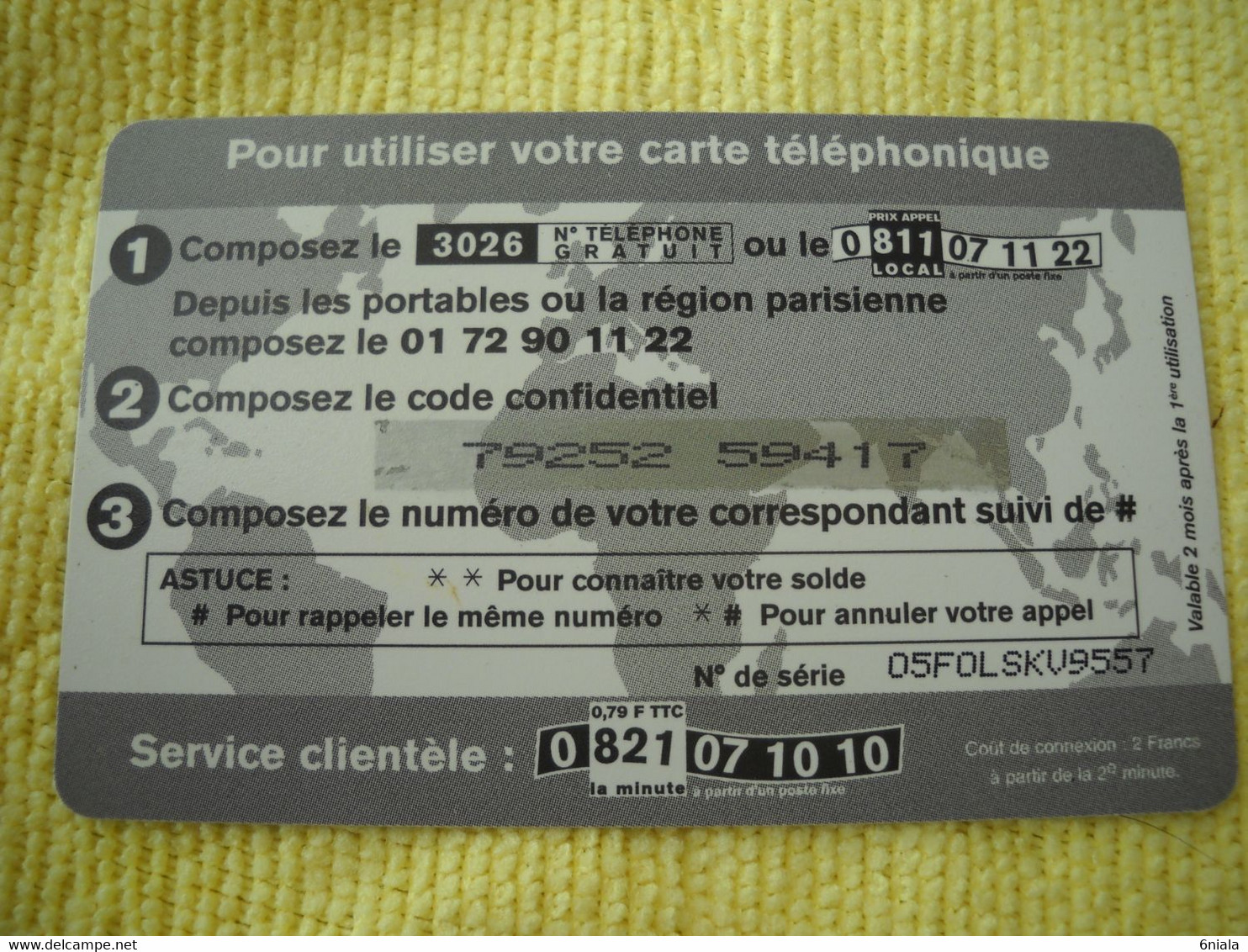 7273 Télécarte Collection EUROPA 50 F Carte Pré Payée Téléphone  ( Recto Verso)  Carte Téléphonique - Other & Unclassified