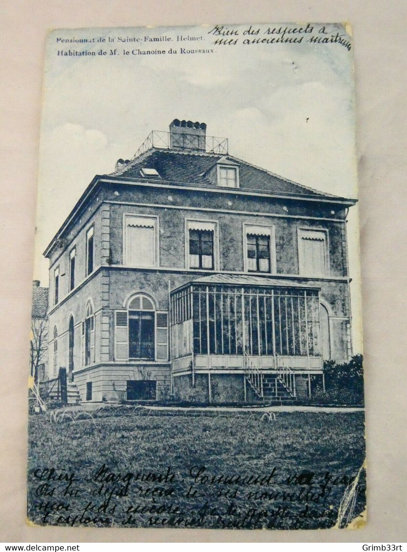 Helmet - Pensionnat De La Sainte-Famille - Postkaart - Schaarbeek - Schaerbeek