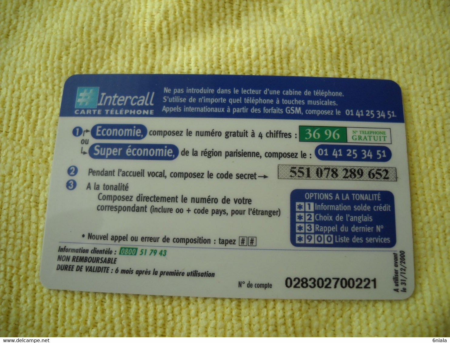 7276 Télécarte Collection Intercall  Monde 100 F Carte Prépayée Téléphone  ( Recto Verso)  Carte Téléphonique - Altri & Non Classificati