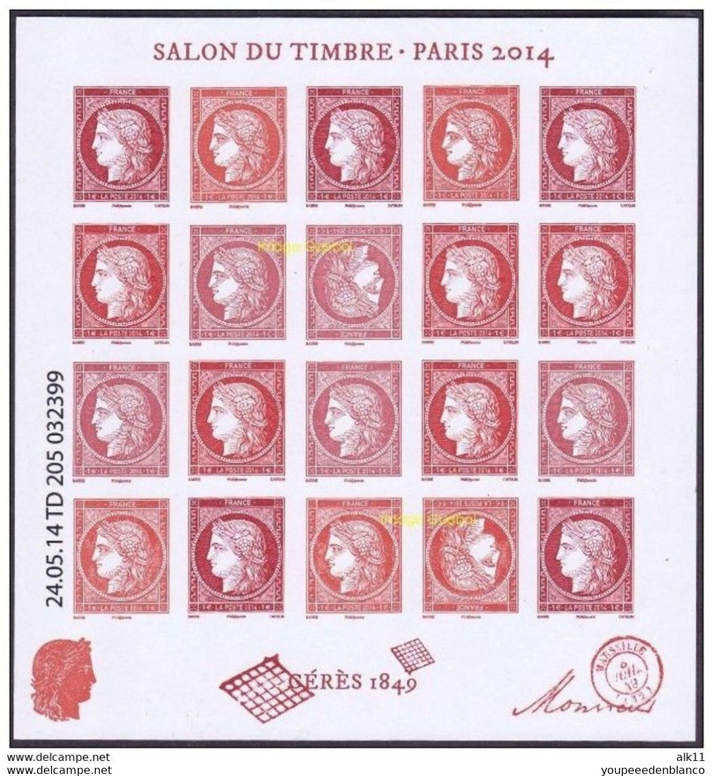 Bloc Ceres Rouge 2014 Neuf  N° F 4871 - Mint/Hinged
