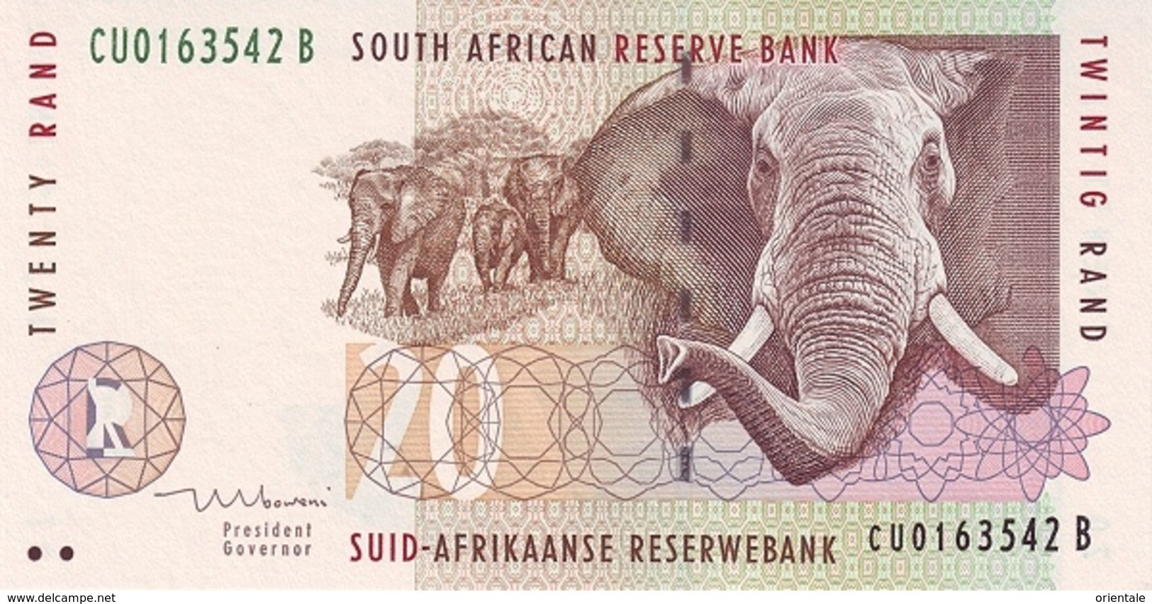 SOUTH AFRICA P. 124b 20 R 1999 UNC - Sudafrica