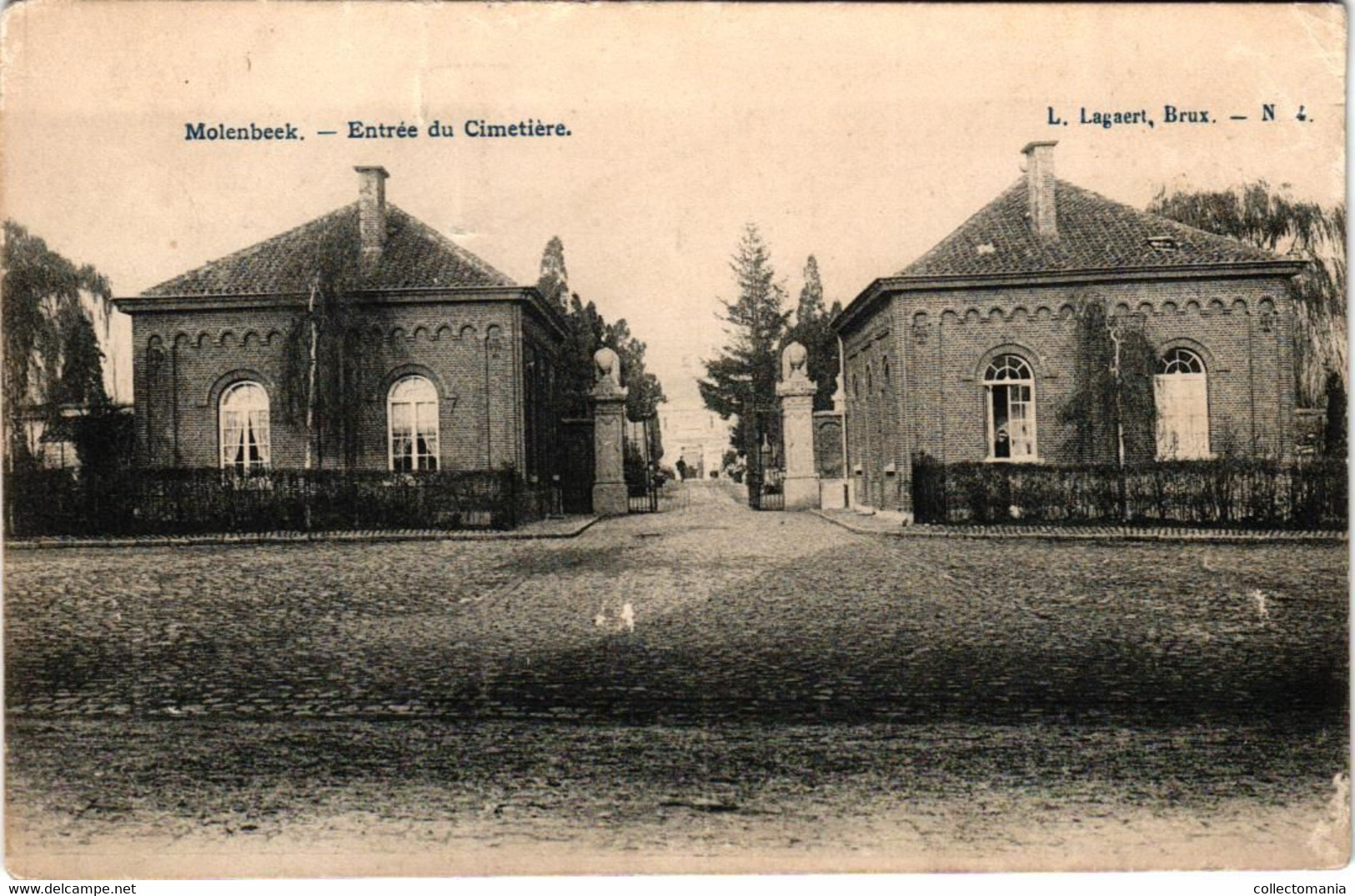 2 CP Bruxelles Molenbeek Ancien Cimetière Imp. De Smedt Molenbeek  Entrée Du Cimetière - Molenbeek-St-Jean - St-Jans-Molenbeek