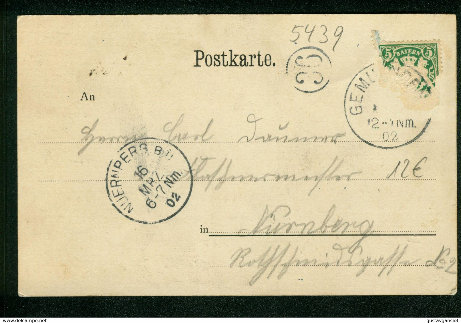 AK Gemünden Am Main, Landkreis Main-Spessart, Gel. 1902 Nach Nürnberg - Gemünden