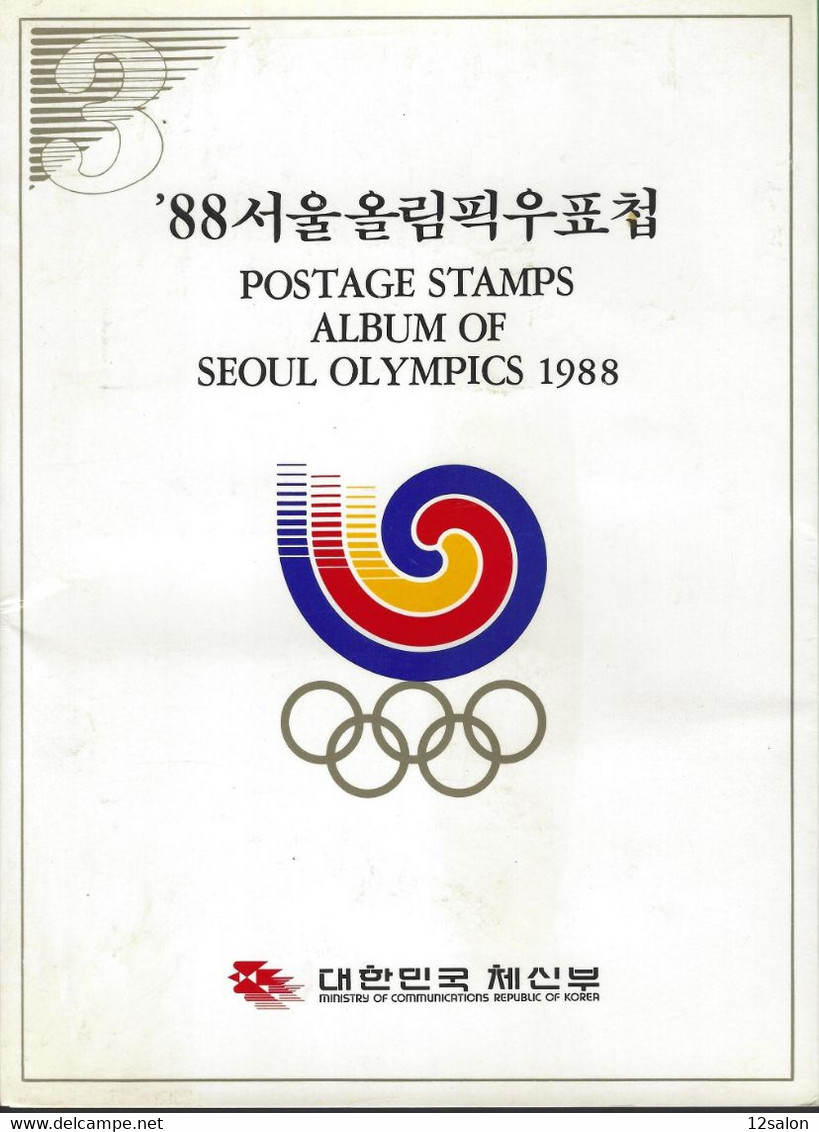 ENCART LUXE SOUVENIR JEUX OLYMPIQUES COREE SEOUL 1988 8 BLOCS ET 8 TIMBRES - Estate 1988: Seul