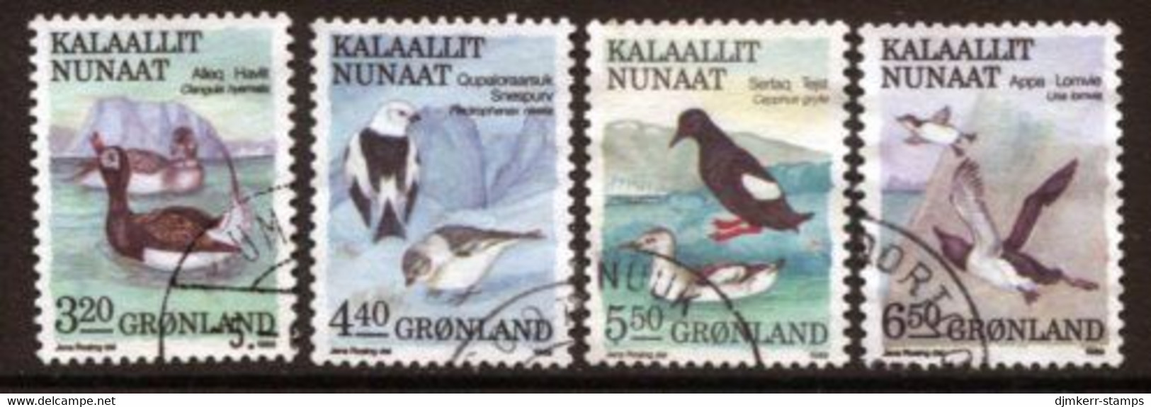 GREENLAND 1989 Birds III Used..  Michel 191-94 - Gebraucht