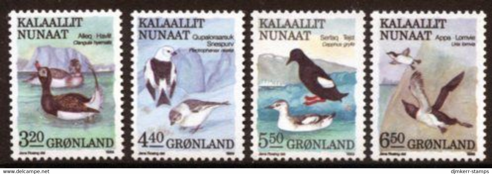 GREENLAND 1989 Birds III MNH / **.  Michel 191-94 - Nuevos