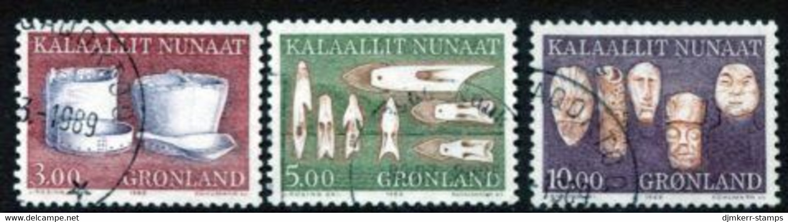 GREENLAND 1988 Historic Artefacts III Used.   Michel 186-88 - Used Stamps